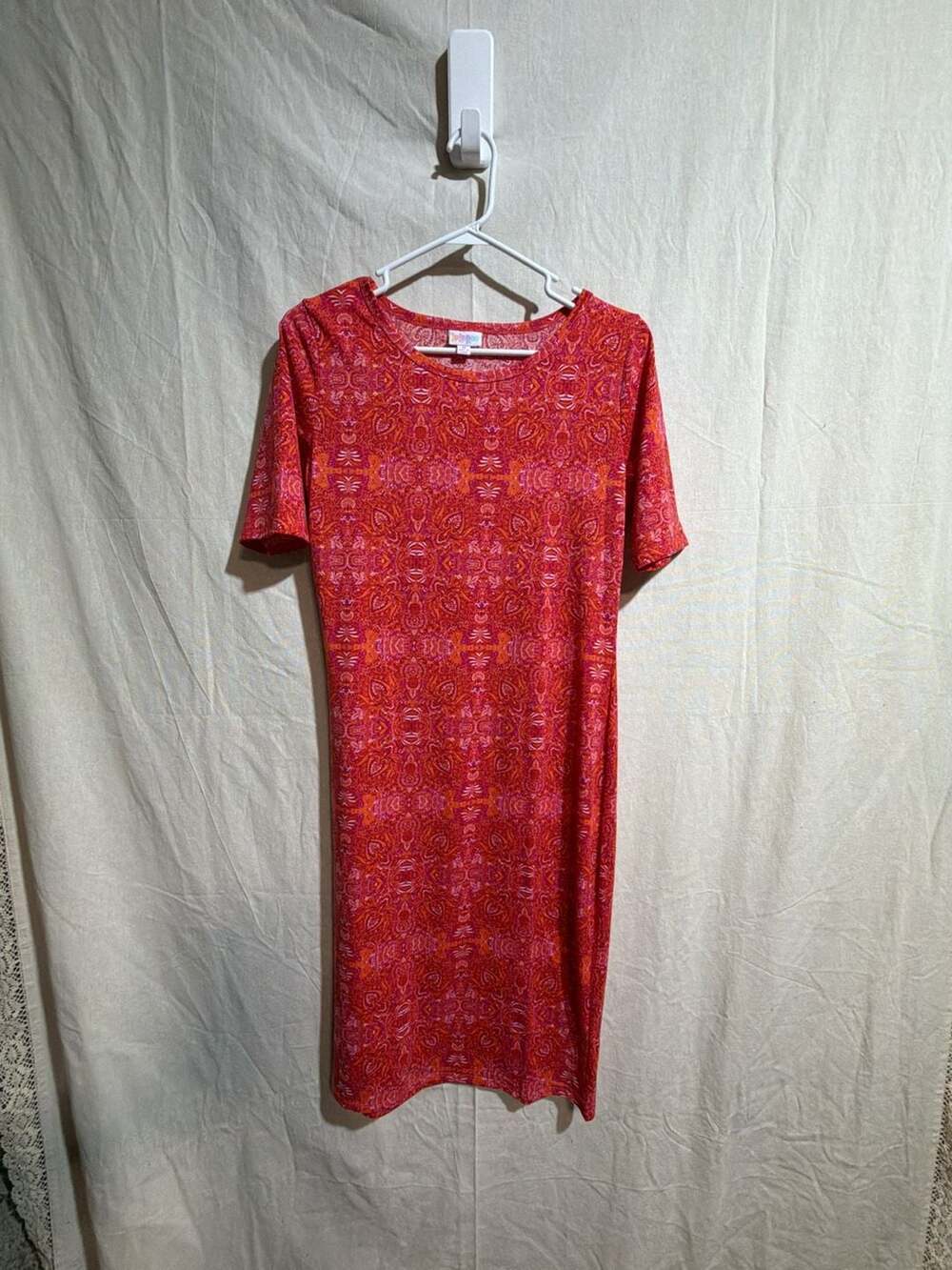 LuLaRoe Julia Paisley Print Bodycon Midi Dress, Size Medium
